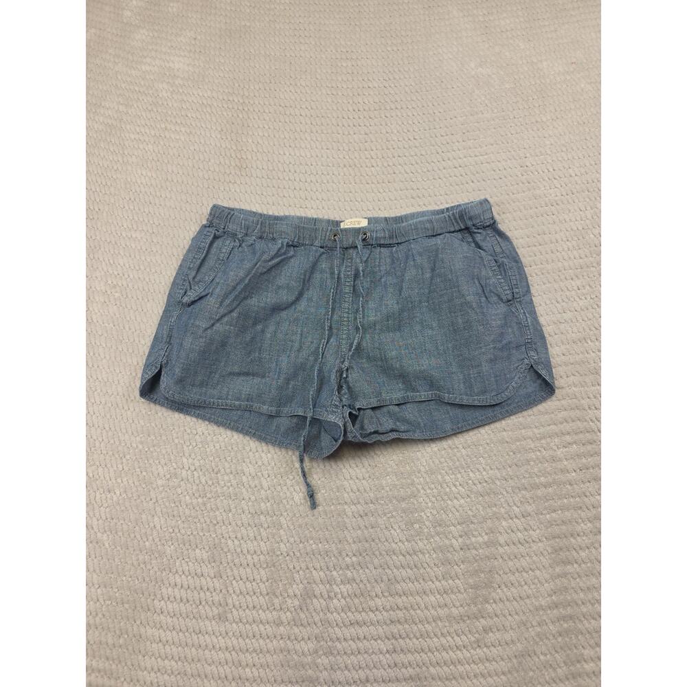 J Crew Shorts Womens XS Blue Chambray Pull On Pockets